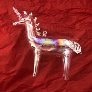 Glass Unicorn Ornament